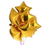 CozofLuv 25 adet 45,7 cm (18 inç) yıldız folyo balon, yıldız balonlar, helyum balon, folyo balon, doğum günü, düğün, sevgililer günü, Noel kutlaması dekorasyonu için (altın yıldız)