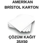 Çözüm Kağıt 35X50 cm Amerikan Bristol Karton 400 gr 100-249 Sayfa Ofis ve Ev Kullanımına Uygun