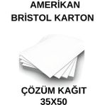 Çözüm Kağıt Amerikan Bristol Karton 35X50 cm 230 gr - 50 Adet