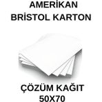 Çözüm Kağıt Amerikan Bristol Karton 50X70 cm 250 gr - 50 Adet