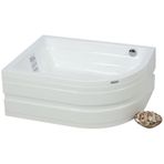 Cozumel Yarı Oval Mini Küvet 120x90, H43 (Gövde + Metal Ayak + Ön Panel)