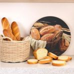 Cozy Co: Temperli Cam Daire Kesme ve Sunum Tablası, Kesme Tahtası, Kesme Tablası, Sunumluk, CKT001 - 40 x 40 cm
