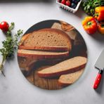 Cozy Co: Temperli Cam Daire Kesme ve Sunum Tablası, Kesme Tahtası, Kesme Tablası, Sunumluk, CKT002 - 30 x 30 cm