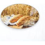 Cozy Co: Temperli Cam Elips Kesme ve Sunum Tablası, Kesme Tahtası, Kesme Tablası, Sunumluk, CKT005 - 20 x 35 cm