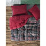 Cozy Home Festive Çift Kişilik Çift Taraflı Peluş Yorgan Noel Kırmızı Kırmızı