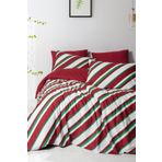 Cozy Home Festive Çift Kişilik Lastikli Çarşaflı Nevresim Takımı Merry Kırmızı