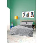 Cozy Home Mono Çift Kişilik Lastikli Çarşaflı Nevresim Takımı Maze Siyah - 160 x 200 cm