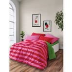 Cozy Home Popping Colors Çift Kişilik Lastikli Çarşaflı Nevresim Takımı Cherie Yeşil