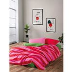 Cozy Home Popping Colors Tek Kişilik Lastikli Çarşaflı Nevresim Takımı Cherie Yeşil