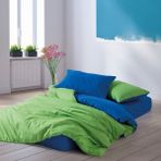 Cozy Home Popping Colors Tek Kişilik Lastikli Çarşaflı Nevresim Takımı Sage Yeşil-mavi - Mavi - Yeşil - 160 x 220 cm