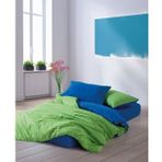 Cozy Home Popping Colors Tek Kişilik Lastikli Çarşaflı Nevresim Takımı Sage Yeşil-Mavi