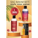 Cozyce Brezilya Fönü Keratin 500ml Argan Saç Serumu30ml Protein & Keratin Tuzsuz Şampuan 500 ml