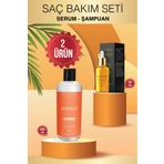Cozyce Saç Bakım Serumu 30 ml Argan & Keratinli Tuzsuz Şampuan Ince Telli Kuru Saçlar Için 500 ml