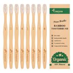 Cozyco Doğal Bambu Diş Fırçaları, Gübrelenebilir ve Biyobozunur Ahşap Diş Fırçası, Hassas Diş Etleri için Yumuşak Naylon Kıllı, Yetişkinler ve Çocuklar için Vegan ve Yeniden Kullanılabilir Diş Fırçası (8'li Paket)