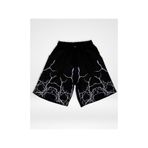 COZYWEAR Erkek Siyah Şort Baskılı Rahat Kalıp Lastikli Bel Günlük Spor Şort