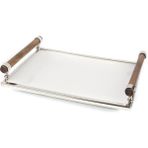 Cozze Collection Krom Servis Tepsisi 39X28X4 - Gümüş
