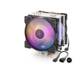 Cpu İşlemci Kule Tipi Soğutucu Çift Fanlı 6 Bakır Borulu Rgb - Siyah Nd2602