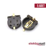 Cr1220 Tip Pcb Montaj Pil Yuvası Bs-1220-2 - 5 Adet