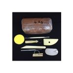 CRAFT HOBİ Kırmızı Seramik Çamuru 4kg , 8'li Seramik Başlangıç Seti (kırmızı Kil, Heykel, Torna Çamuru ) Kırmızı Seramik Çamuru 5kg , 4'lü Şek