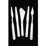 Craft Hobi Resim Ve Heykel Çalışmaları Için 5li Plastik Spatülla Seti Spatula