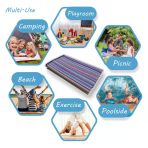 Craft Home Katlanabilir Plastik Hasır Halı Kilim Kamp Piknik Plaj Park Bahçe Teras Veranda Pembe