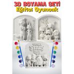 Craft3D Atölye Ters Yüz-Zootropolis-Brawl Stars 15 cm Eğitici Oyuncak Çocuk Boyama Etkinliği(3'lü Set)