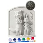 Craft3D Atölye Zootropolis Tavşan Polis Judy ve Kurnaz Tilki Nick 15 cm Taş Figür