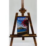 CraftbyBYC Bodrum Temalı Resimli Ahşap Buzdolabı Magneti-Hediyelik Konsept Magnet