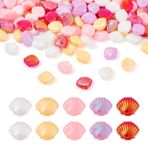 Craftdady 125 adet 5 renk ABS imitasyon kabuk plastik boncuklar 10x2.5mm renkli okyanus deniz kabuğu boncuklar yaz plaj ara boncuk sevimli zanaat boncuk DIY zanaat küpe bilezik kolye takı yapımı