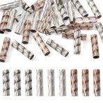Craftdady 30 adet sütun alüminyum boncuk 29x8 mm Metal büyük delik Spacer boncuk saç sakal boncuk erkekler kadınlar için örgü sakal kolye bilezik takı yapımı