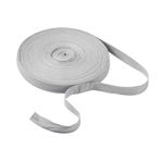 Craftdady 49 Yard Pamuk Fitilli Bant Kurdeleler 3/4 inç Balıksırtı Kurdeleler Bunting Bant Dokuma Süsleme Dikiş Kendin Yap El Sanatları Hediye Sarma, Gri