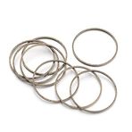 Craftdady 50 Adet Pirinç Çok Amaçlı O Halka 25 mm İçi Boş Nazarlık Kolye Küpe Kolye Bilezikler Kreasyonlar Reçine Kendin Yap (Antik Bronz)