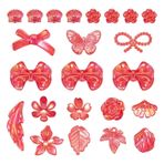 Craftdady Kırmızı çeşitli akrilik boncuklar 100G çiçek boncuk uç kapakları yaprak takılar kelebek ilmek deniz kabuğu pastel plastik boncuklar DIY el sanatları bilezik kolye kordon takı yapımı için