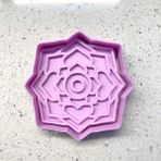Craftelle Geometrik Mandala Desenli Çok Amaçlı Kalıp: Seramik, Polimer Kil, Oyun Hamuru ve Kurabiye Kesici