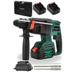 CRAFTERTOOLS Germany 21V Bakır Sargılı Kömürsüz Motor Darbeli Çift Akülü Şarjlı Kırıcı Delici 2-26 MM Hilti