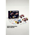 Craftivio 3 In 1 Metal Araba Yapım Seti - 127 Parça Eğitici Mekanik Montaj Oyuncağı Zeka Geliştirici Araç Kiti