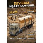 Craftivio 39 cm Büyük Boy Sesli Işıklı Inşaat Kamyonu - Hareketli Damperli Oyuncak Tır Iş Makinesi