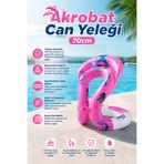 craftivio Akrobat Şişme Can Yeleği 70 cm S Tipi Tokalı Güvenli Deniz ve Havuz Yüzme Simidi