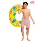 craftivio Büyük Boy Çilek Desenli Simit Tutmalı Yetişkin Ve Çocuk Deniz Havuz Simidi 107 cm Yeni Sezon