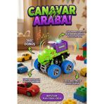craftivio Işıklı Ve Sesli Dinozor Canavar Kamyon - 360° Dönen Sürtmeli Akrobasi Arabası - Oyuncak Araba