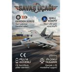 craftivio J-15 Savaş Uçağı Oyuncak Işıklı Çek Bırak Maket Jet 23 cm - Piller Dahil