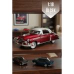 Craftivio Kırmızı 1:18 Ölçek Die Cast Ince Detay 1950 Chevy Bel Air Oyuncak Metal Klasik Model Araba - Renkli