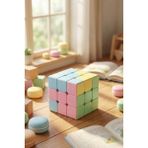 Craftivio Macaron 3x3 Zeka Küpü - Hızlı Pürüzsüz Dönüş Profesyonel - Stickerless Pastel Renkli Sabır Küpü - Çok Renkli