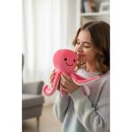 Craftivio Mavi Sevimli Ahtapot Peluş Oyuncak Uyku Arkadaşı Hediyelik - Pembe