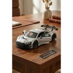 craftivio Motormax 1:24 Audi R8 LMS GT3 Diecast Model Araba Lisanslı - Gümüş Gri Metal Koleksiyonluk Oyuncak
