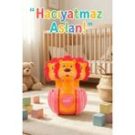 Craftivio Sevimli Aslan Hacıyatmaz Oyuncak Sarı - Sesli ve Çıngıraklı Sallanan Bebek Denge Oyuncağı - Çok Renkli