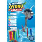 craftivio Su Altı Dalış Oyunu Çubukları 5'li Yüzme Eğitim Havuz Oyuncağı 6+ Yaş