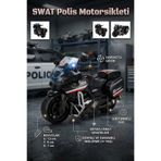 craftivio SWAT Polis Motorsikleti Sürtünmeli Hareketli Gidonlu Oyuncak Motor