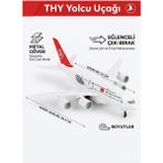 craftivio Türk Hava Yolları THY Metal Oyuncak Uçak Çek Bırak Die-Cast Yolcu Uçağı Maketi 23 cm