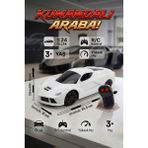 Craftivio Uzaktan Kumandalı Araba 1:24 Ölçek Yarı Fonksiyonlu Ileri Geri Hareketli Oyuncak Spor Araba - Beyaz
